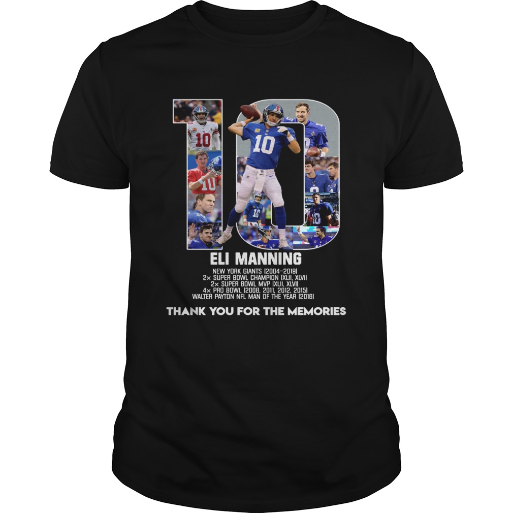 Eli Manning 10 New York Giants thank 