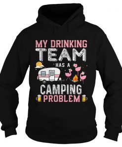 Flamingo my drinking team has a camping problem  Hoodie