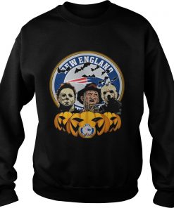 Freddy Krueger Michael Myers Jason Voorhees Pumpkin New England Patriots  Sweatshirt