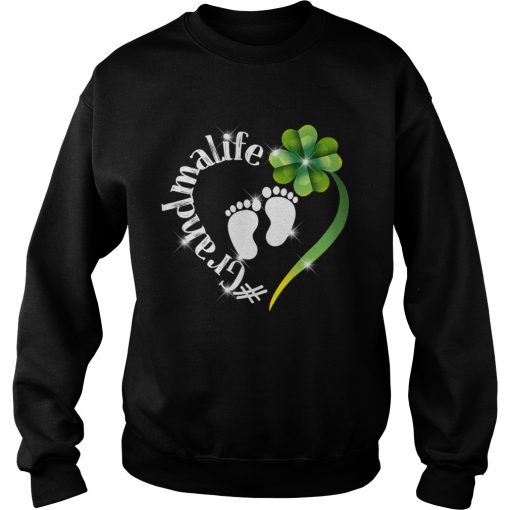Grandma Life Shamrock Heart St Patricks Day Shirt Sweatshirt
