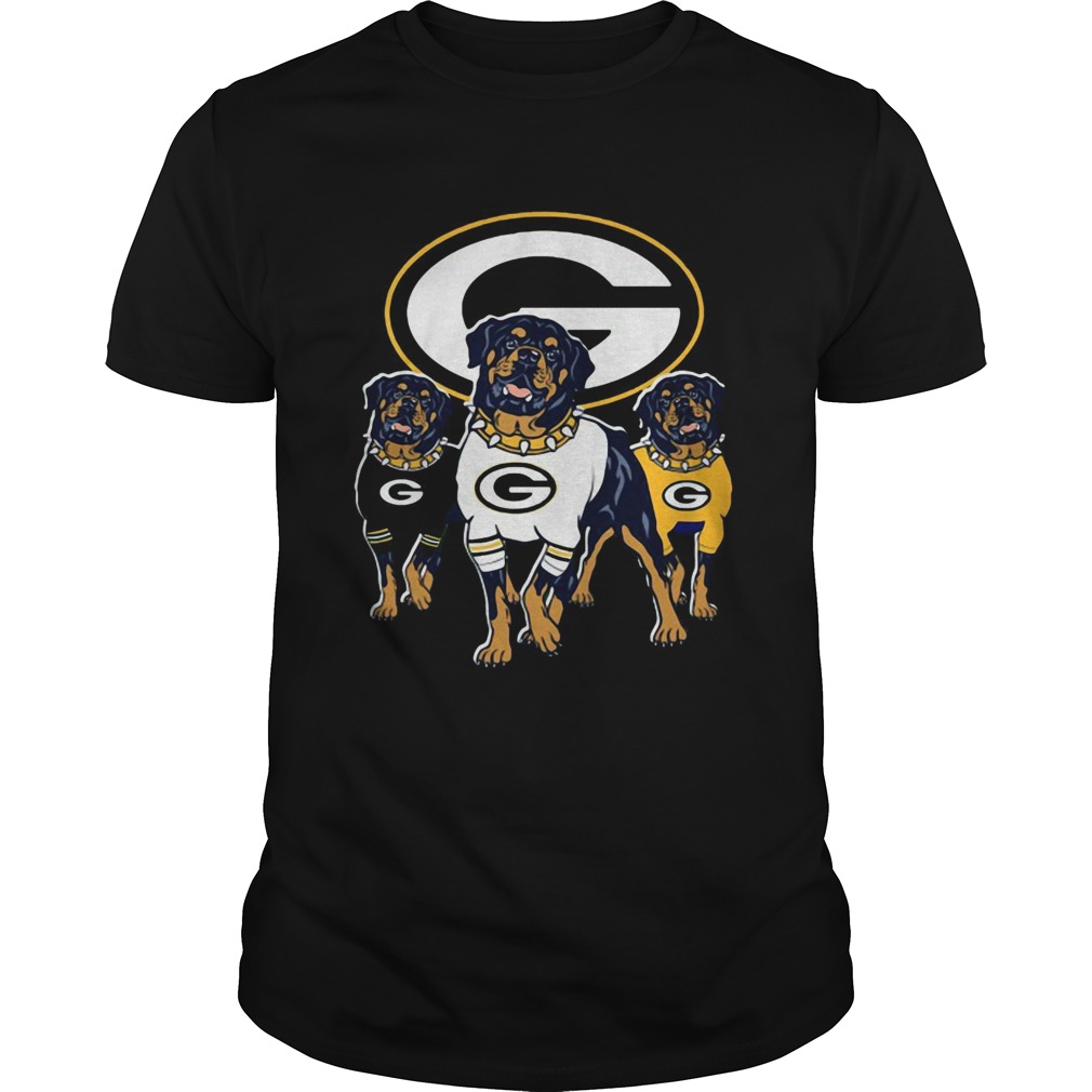 Green Bay Packers Rottweiler dog shirt