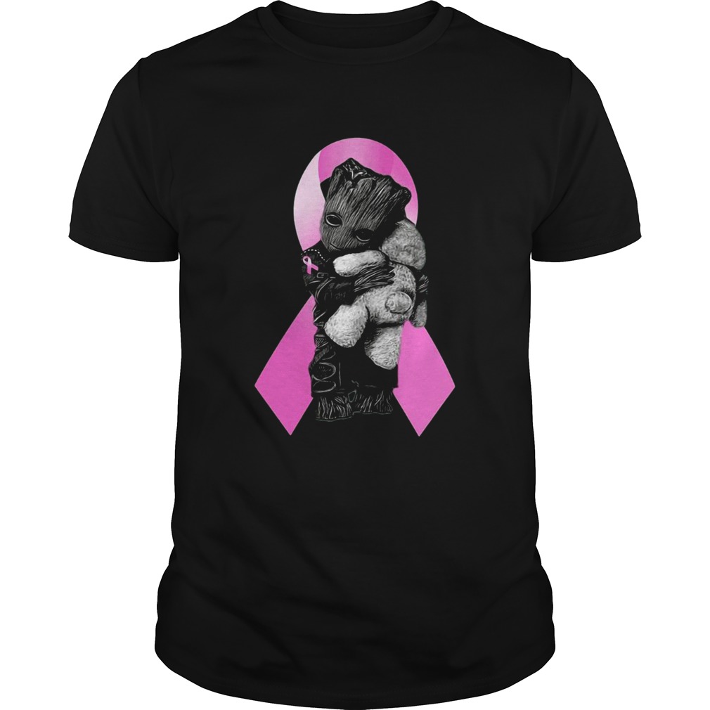 Groot hugging Teddy Breast Cancer shirt