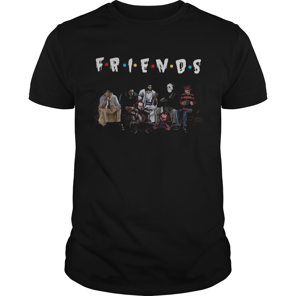 Halloween Friends TV Show horror movie characters and Jesus Unisex