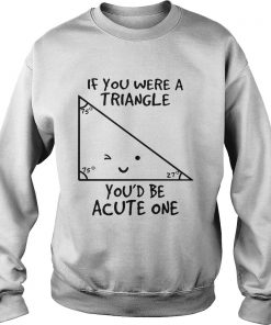 If you were a triangle youd be acute one  Sweatshirt