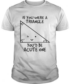If you were a triangle youd be acute one  Unisex