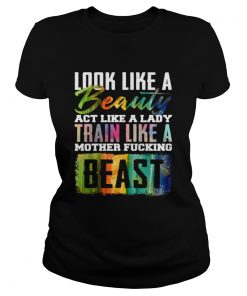 Damen HoodieFitness Comedy Shirts Train like a Beast look like a Beauty 