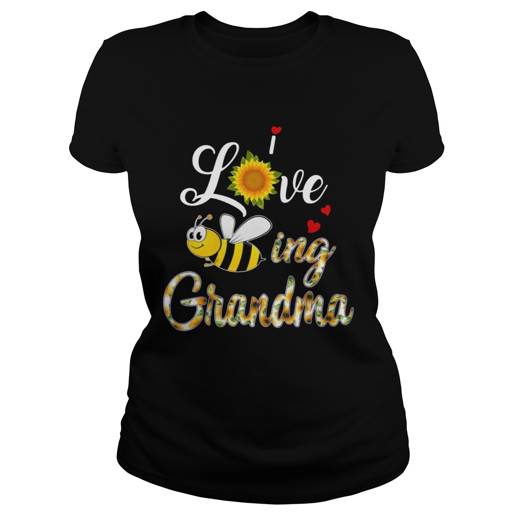 Love Beeing Grandma Sunflower T Classic Ladies
