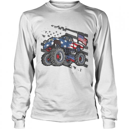 Monster Truck American Flag Ts LongSleeve