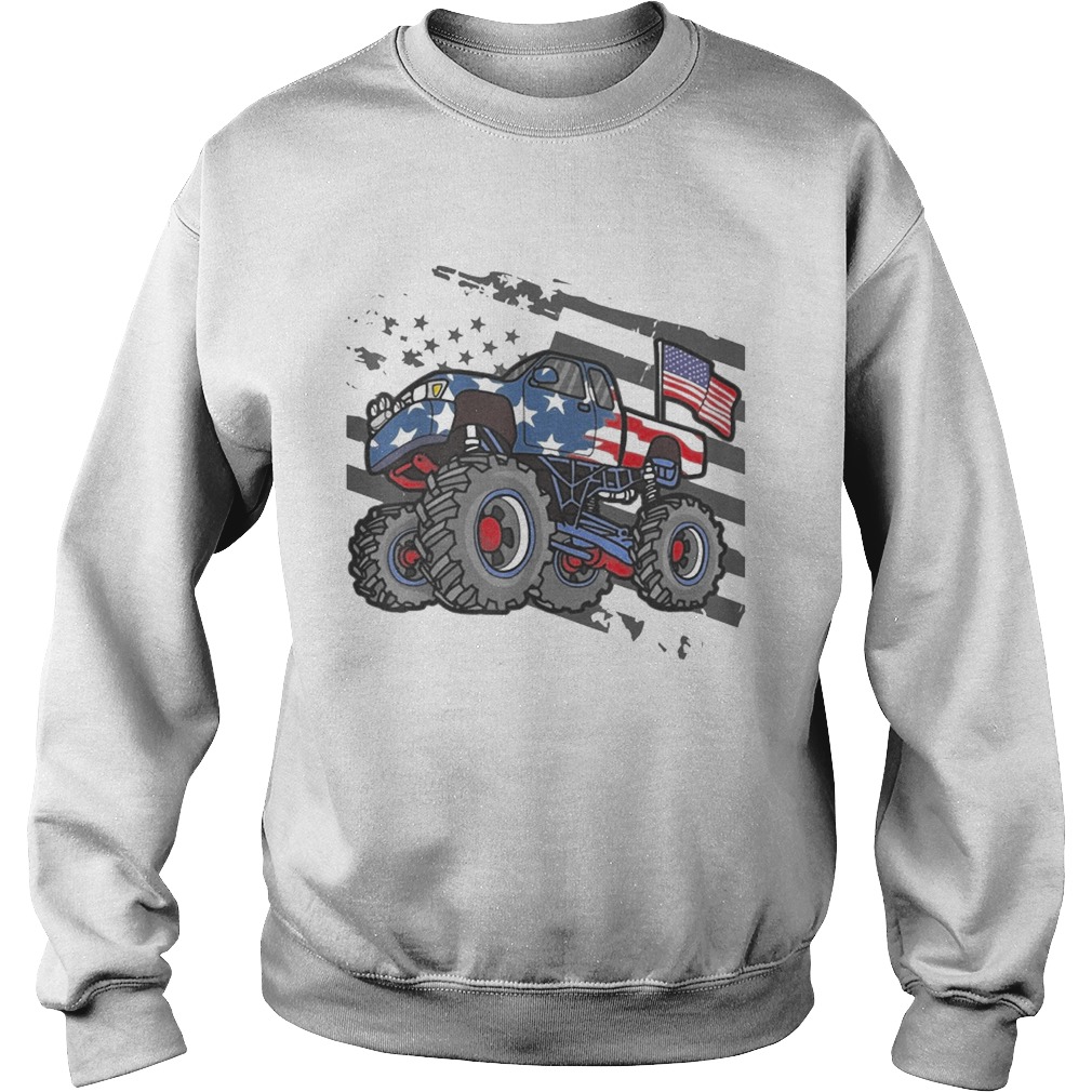 Monster Truck American Flag Ts Sweatshirt