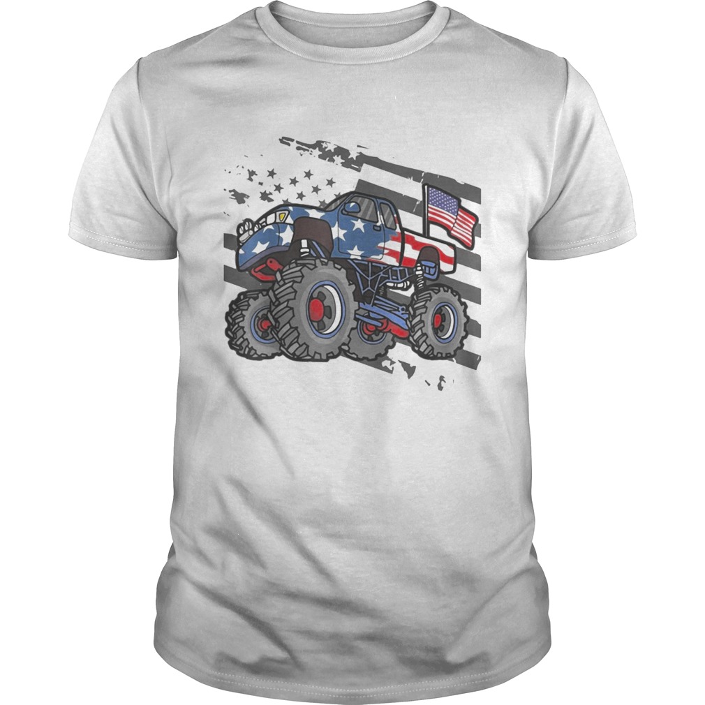 Monster Truck American Flag Ts Unisex