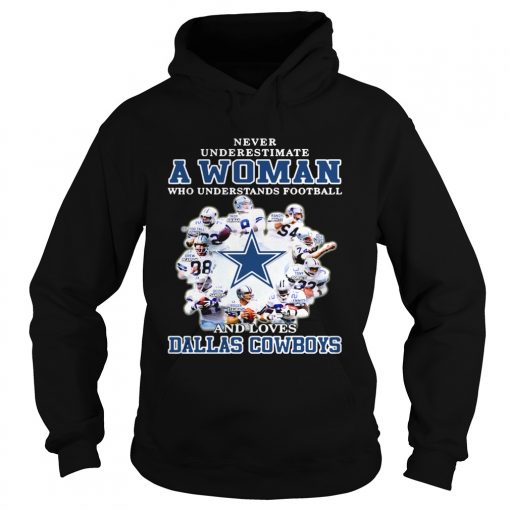 Never underestimate a woman who understands football loves Dallas Cowboys  Hoodie