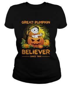 Snoopy great pumpkin believer since 1966  Classic Ladies