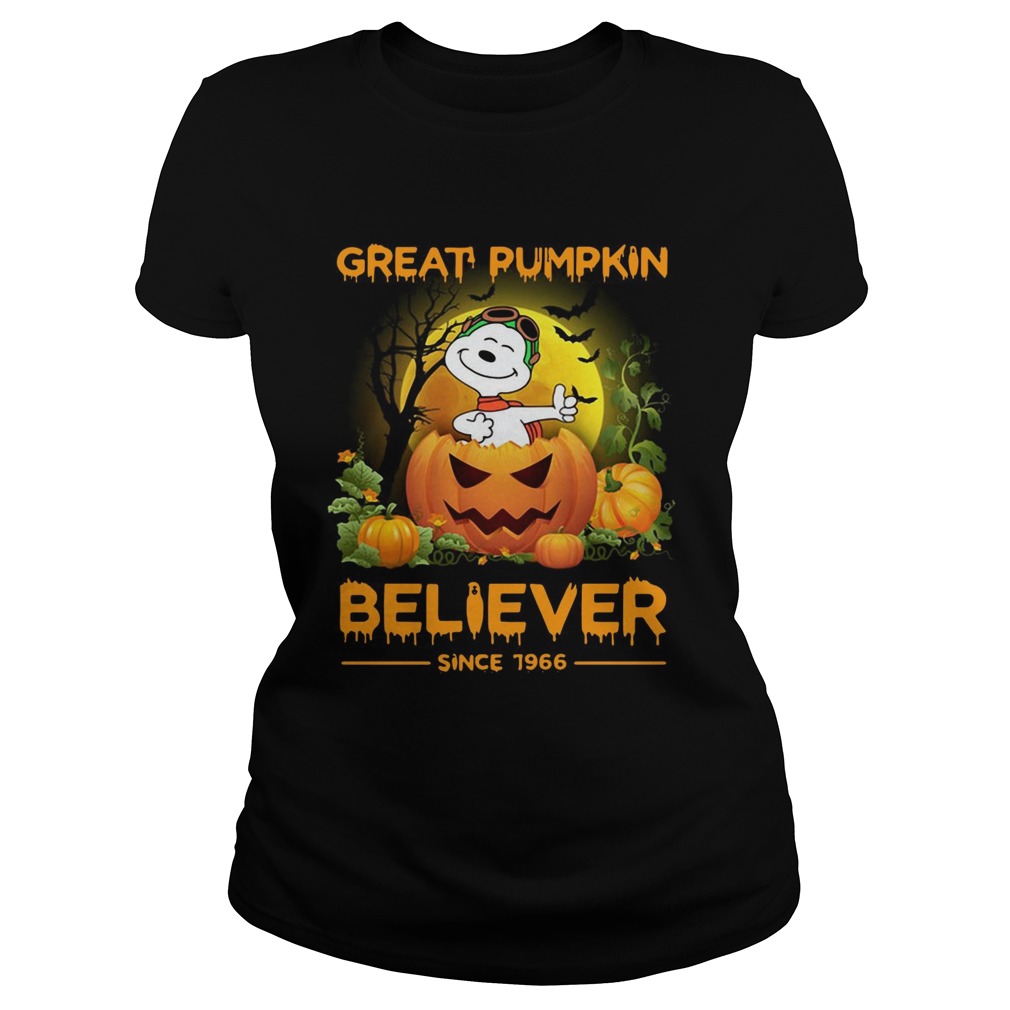 Snoopy great pumpkin believer since 1966 Classic Ladies