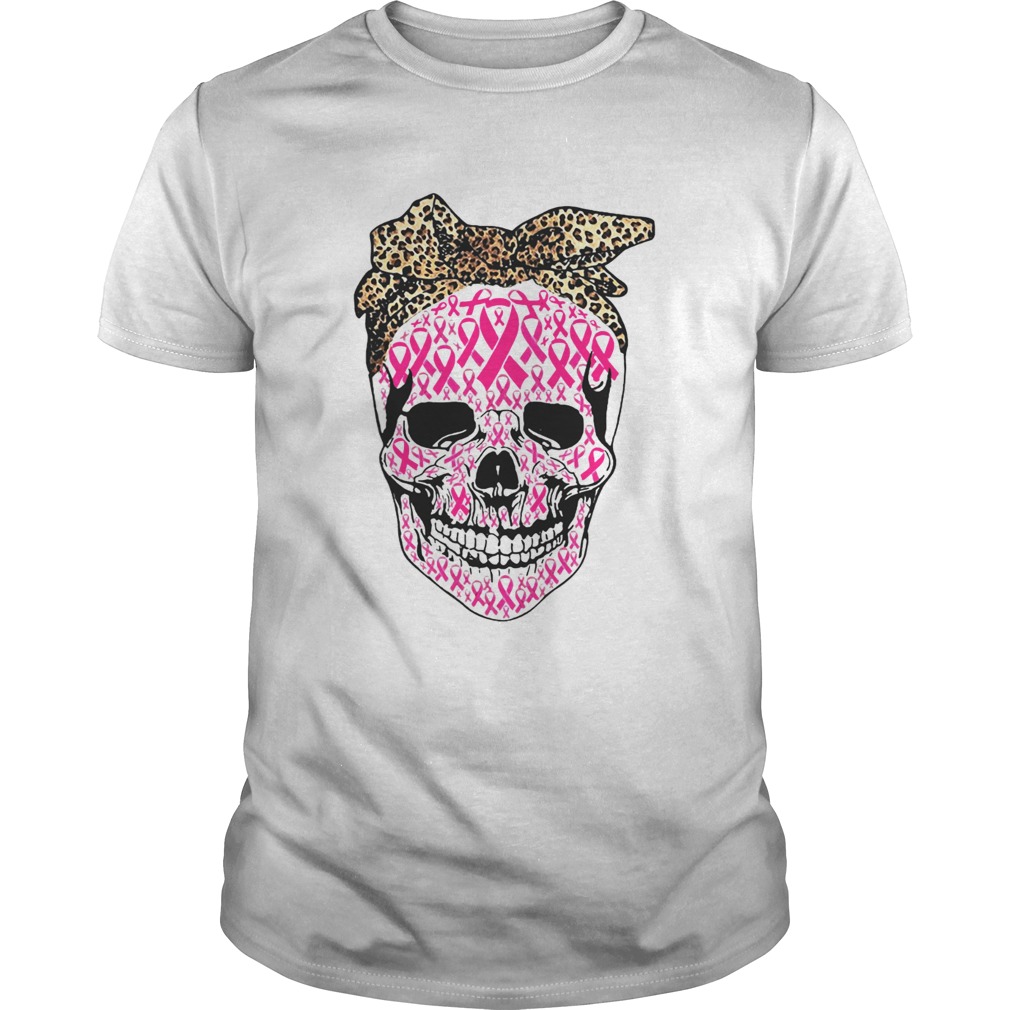 Sugar Skull breast cancer with bandana shirt