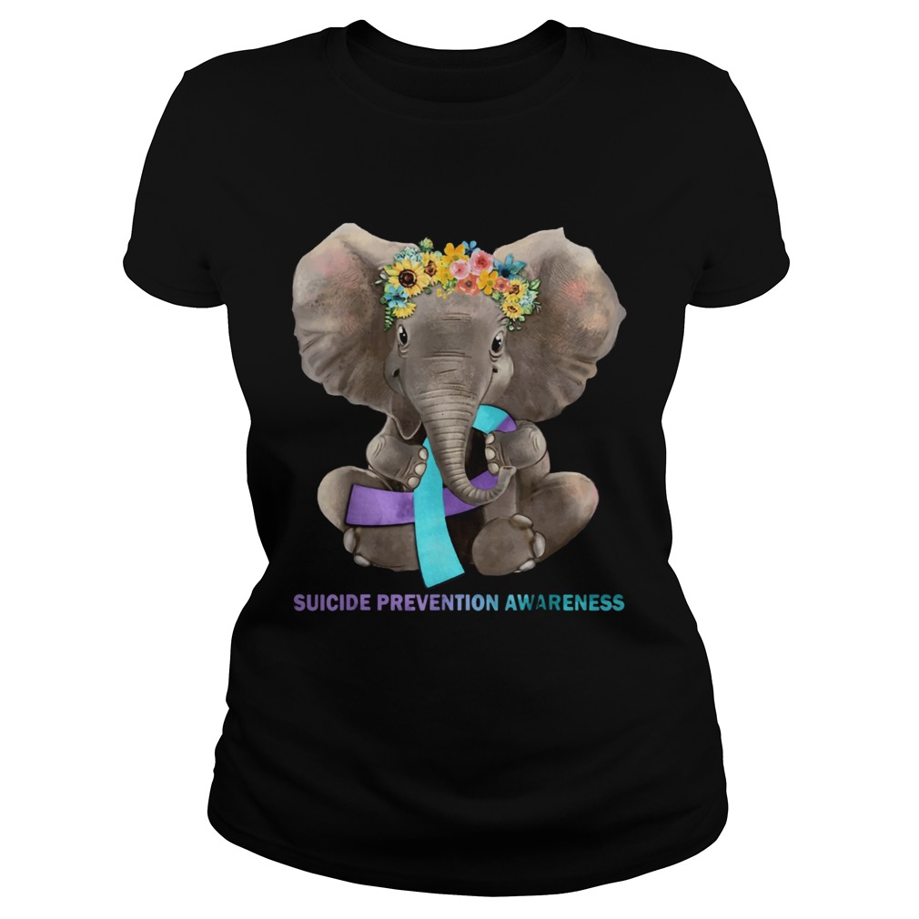 Suicide Prevention Awareness Elephant Ts Classic Ladies