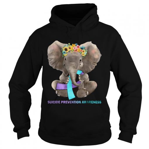 Suicide Prevention Awareness Elephant Ts Hoodie