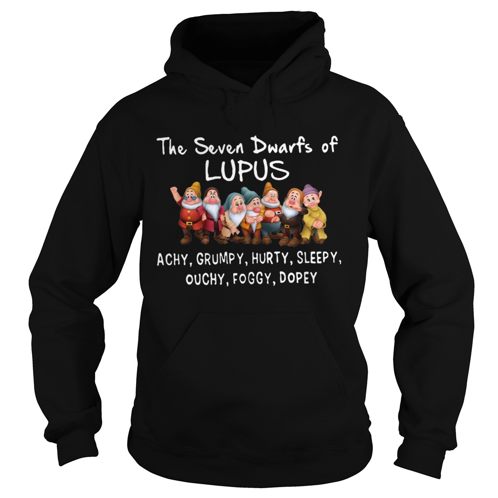 The Seven Dwarfs of Lupus Achy Grumpy Hurty Sleepy Ouchy Foggy Dopey Hoodie