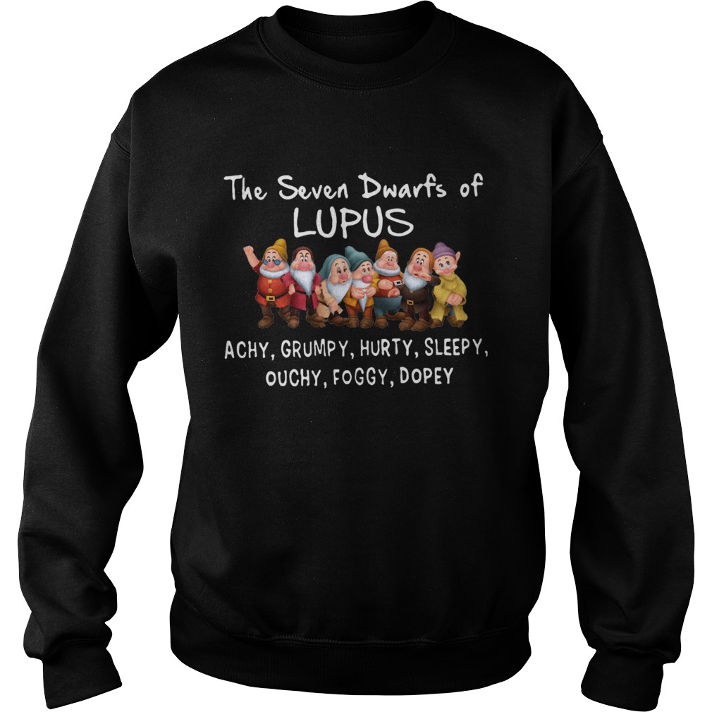 The Seven Dwarfs of Lupus Achy Grumpy Hurty Sleepy Ouchy Foggy Dopey Sweatshirt