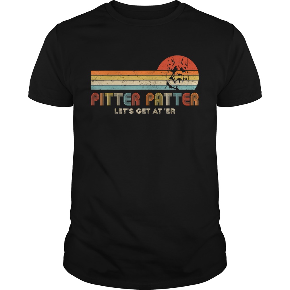 Vintage Pitter patter Lets get At Er Funny TShirt
