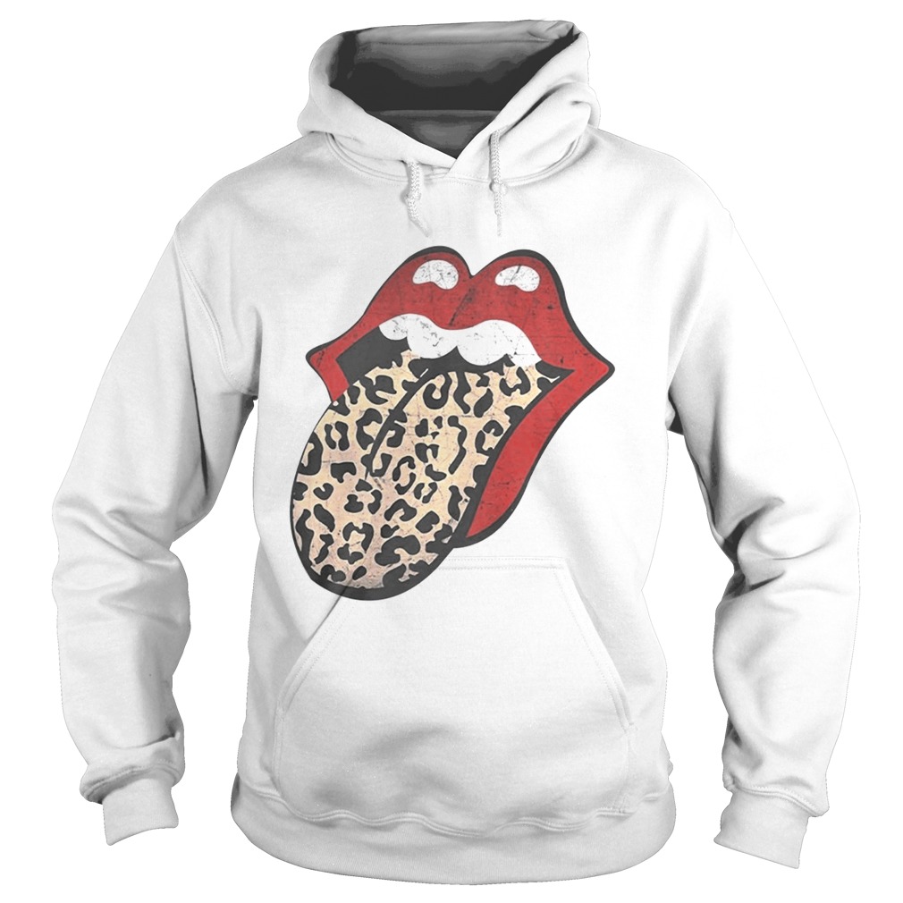 lips with leopard tongue shirt
