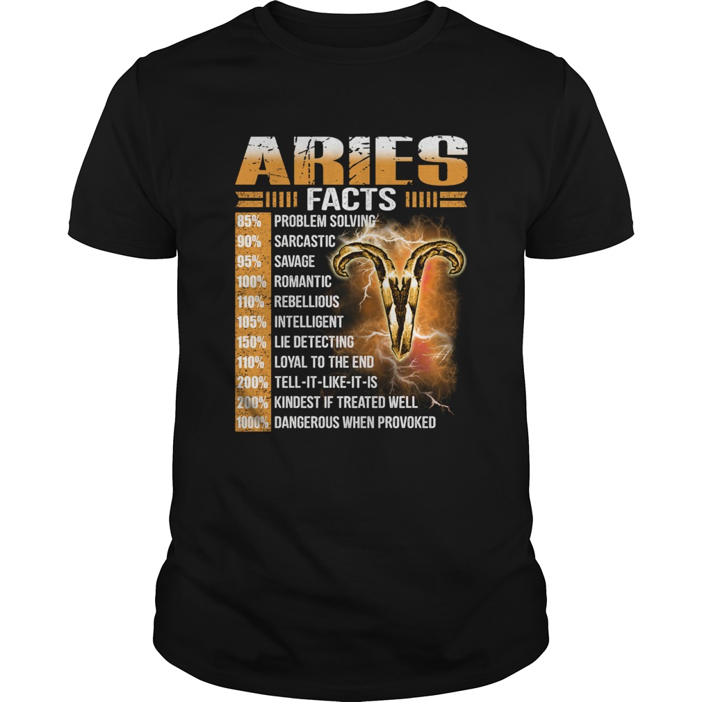 Aries facts problem solving sarcastic savage romantic rebellious shirt