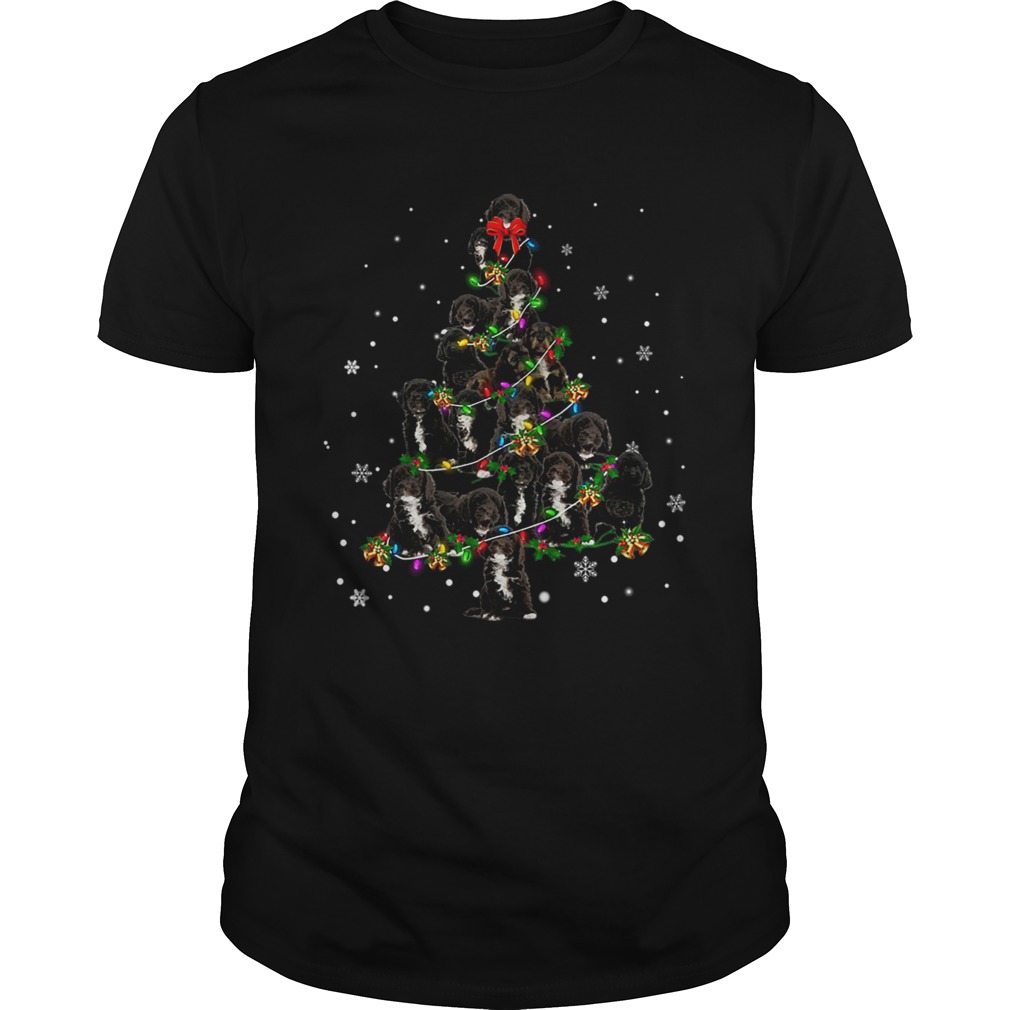 Black Cockapoo Christmas Tree TShirt
