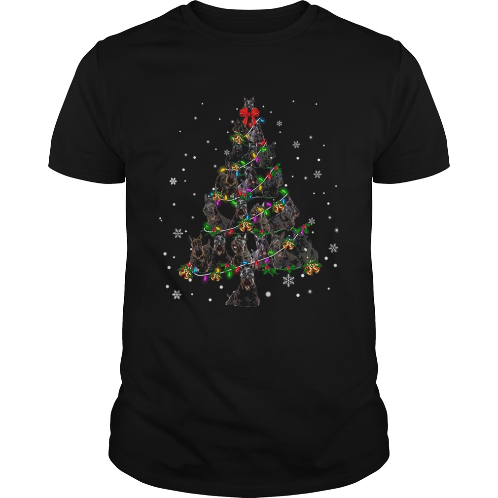 Black Scottie Christmas Tree TShirt
