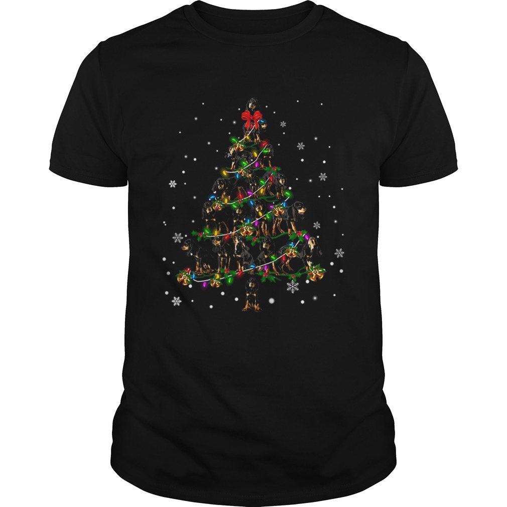 Black and Tan Coonhound Christmas Tree TShirt
