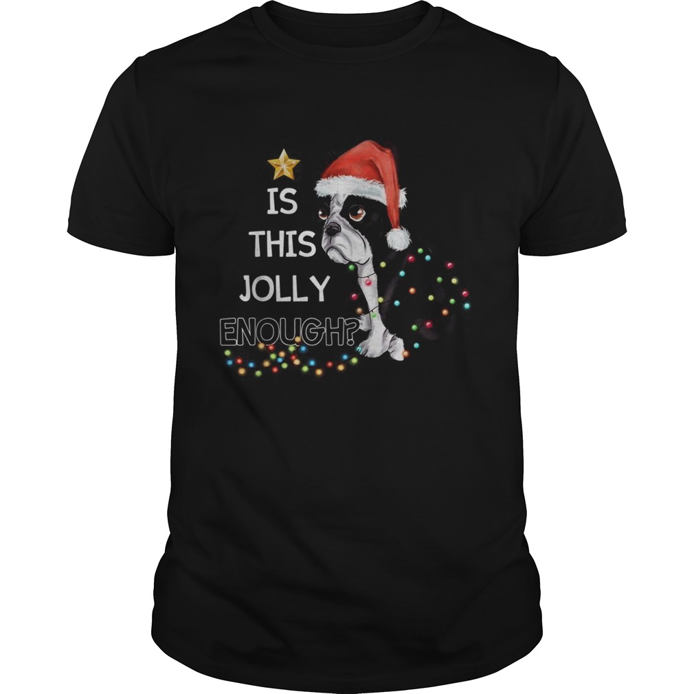 Bulldog is this Jolly enough Christmas shirt