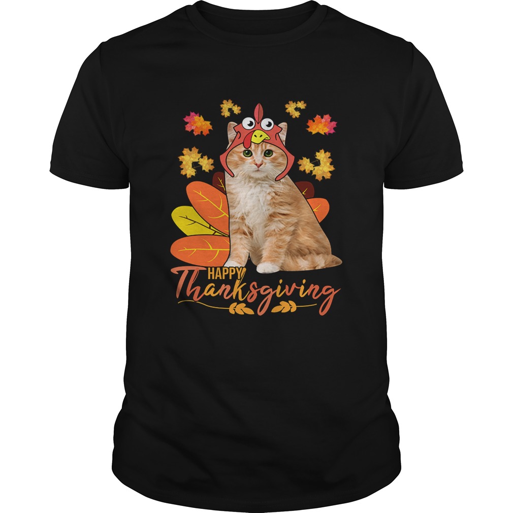 Cat Happy ThanksGiving Funny Cat Lover Gift TShirt