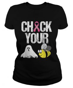 Check Your Boo Bees Funny Breast Cancer Halloween  Classic Ladies