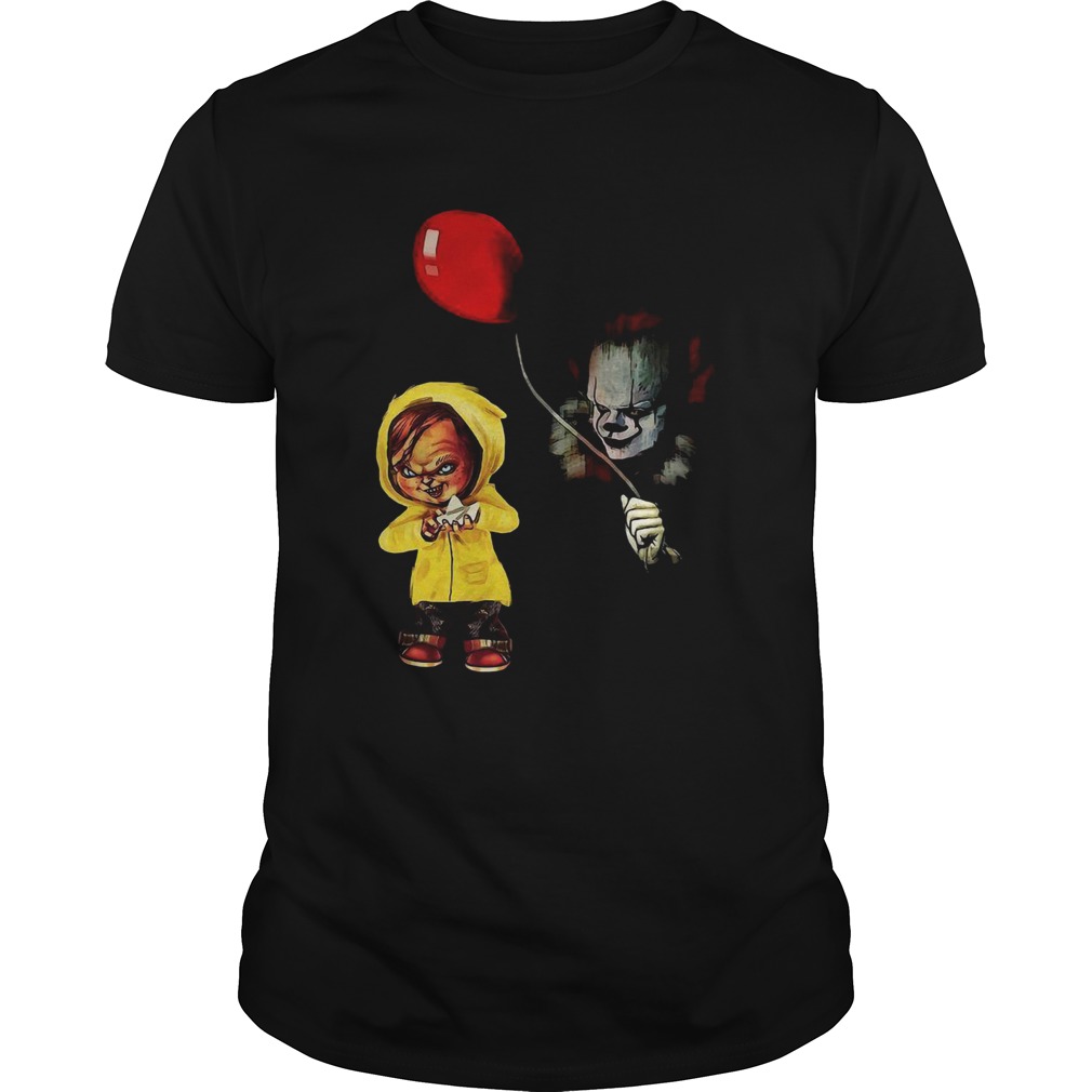 Chucky Pennywise dancing clown halloween shirt