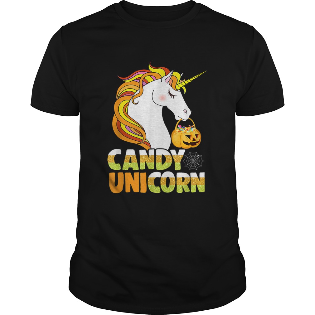 Cute Candy Corn Unicorn Halloween Girls Outfit shirt