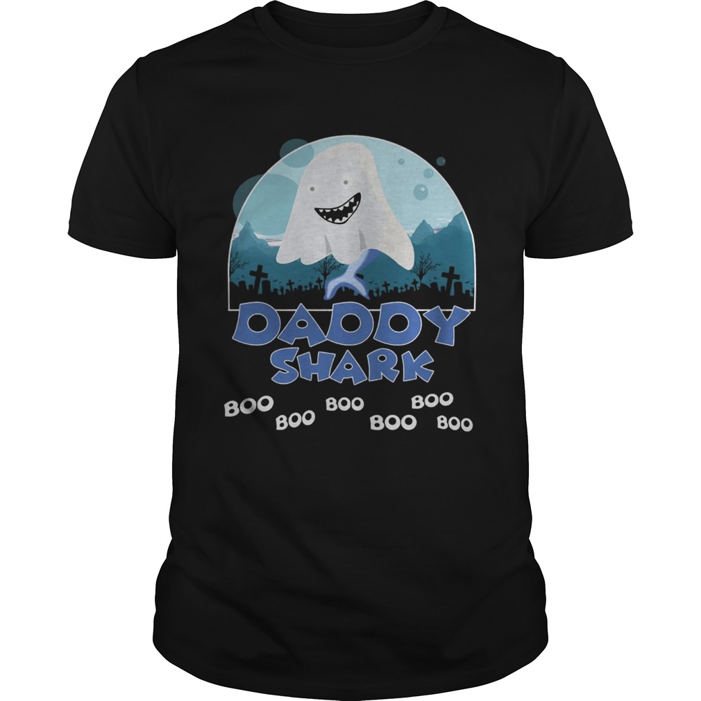 Daddy Shark Boo Boo Boo Ghost Halloween Shirt