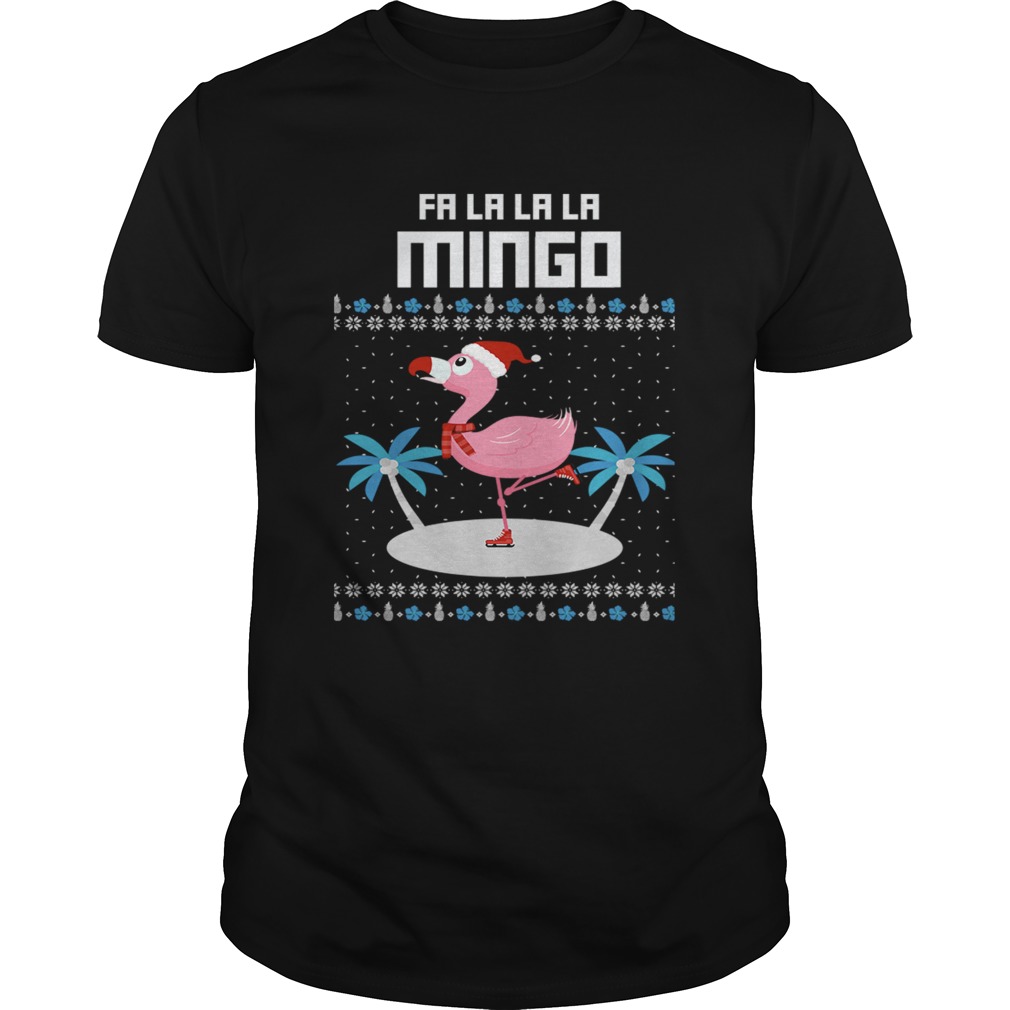 Fa La La Flamingo Ugly Christmas TShirt