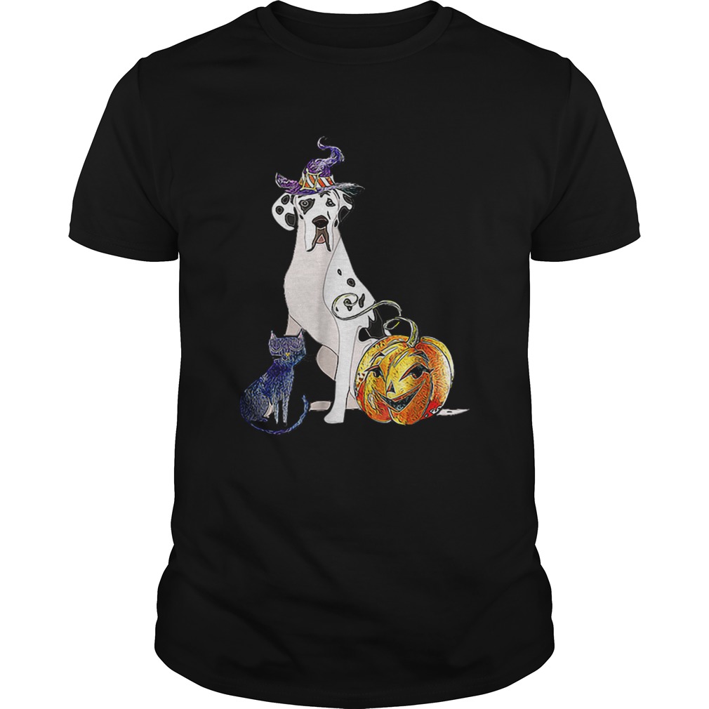Great Dane Dog Halloween Harlequin shirt