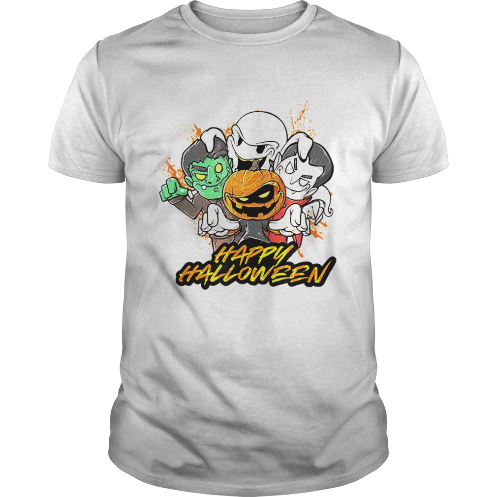 Halloween Pumpkin Face Vampire Ghost Frankenstein shirt