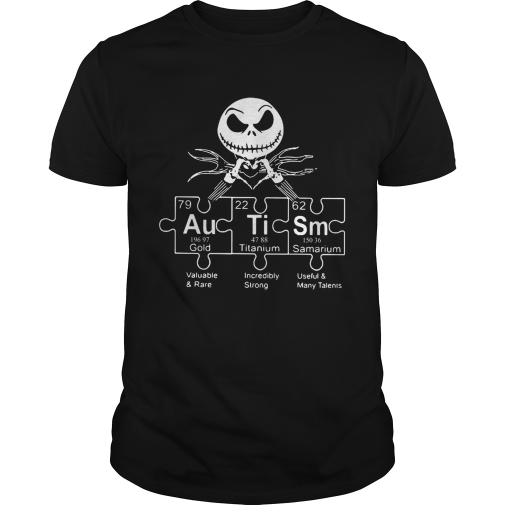 Jack Skellington Autism periodic table shirt