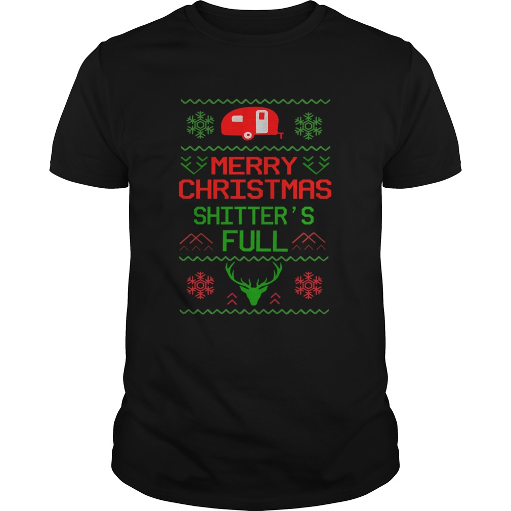 Merry Christmas Shitters Full Camping Lover Gift TShirt