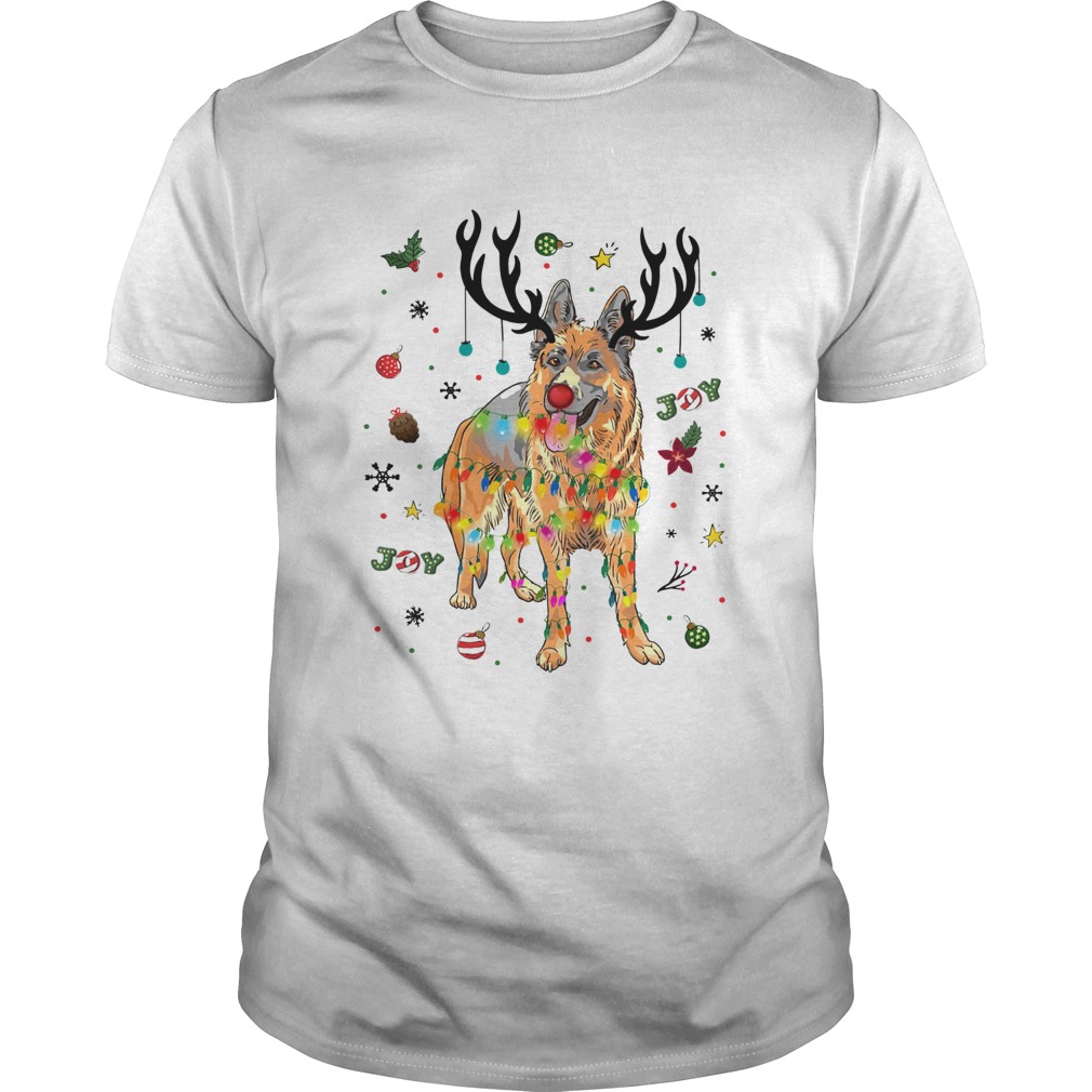 Old German Shepherd Dog Reindeer Christmas Joy shirt