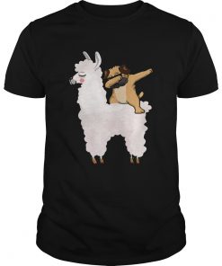 Pug Dabbing Rides Llama Ugly Christmas TShirt Unisex