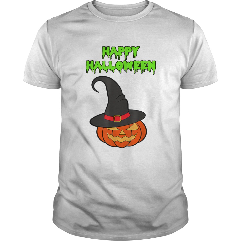 Scary Happy Halloween Pumpkin Witch Hat shirt
