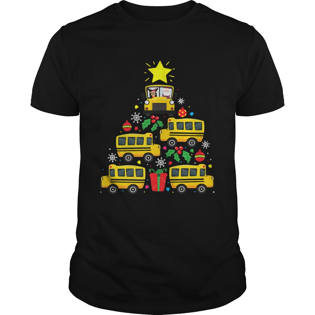 School Bus Driver Christmas Tree Shirt