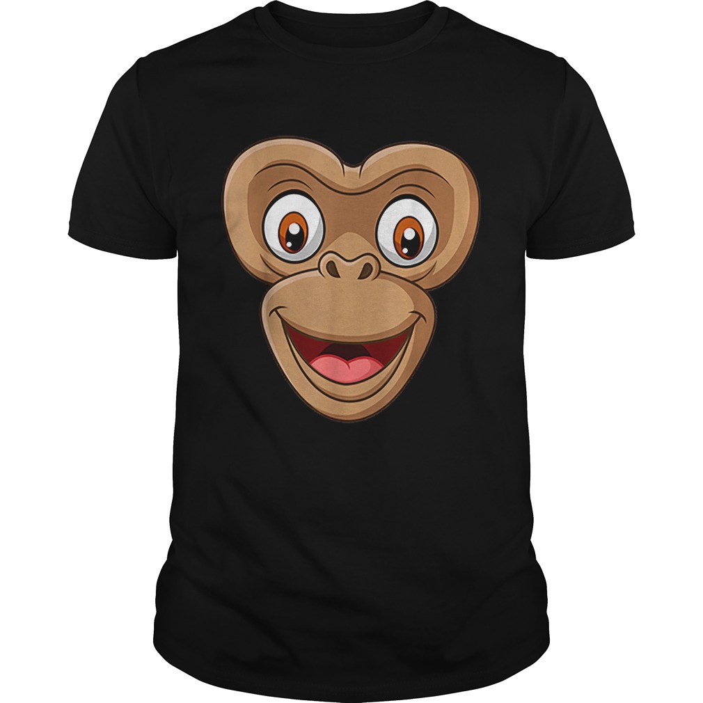 Top Halloween Monkey Face DIY Easy Costume Kids Boys Men Youth shirt