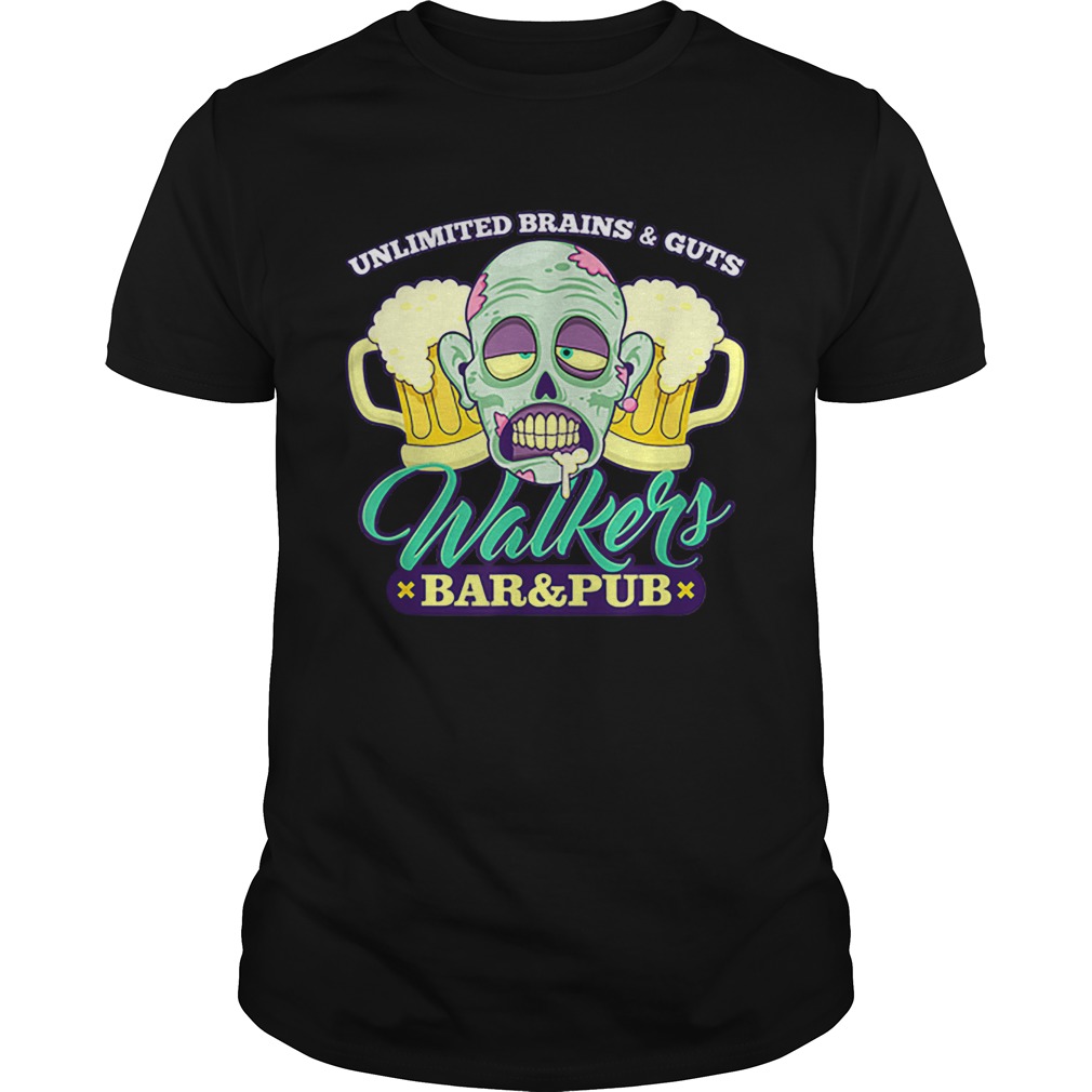 Walkers Bar And Pub Funny Zombie Halloween shirt