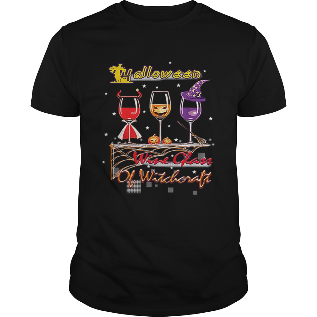 Wine Glass Of Witchcraft Halloween Funny shirt
