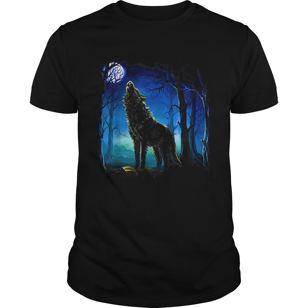Wolf galaxy Moon shirt