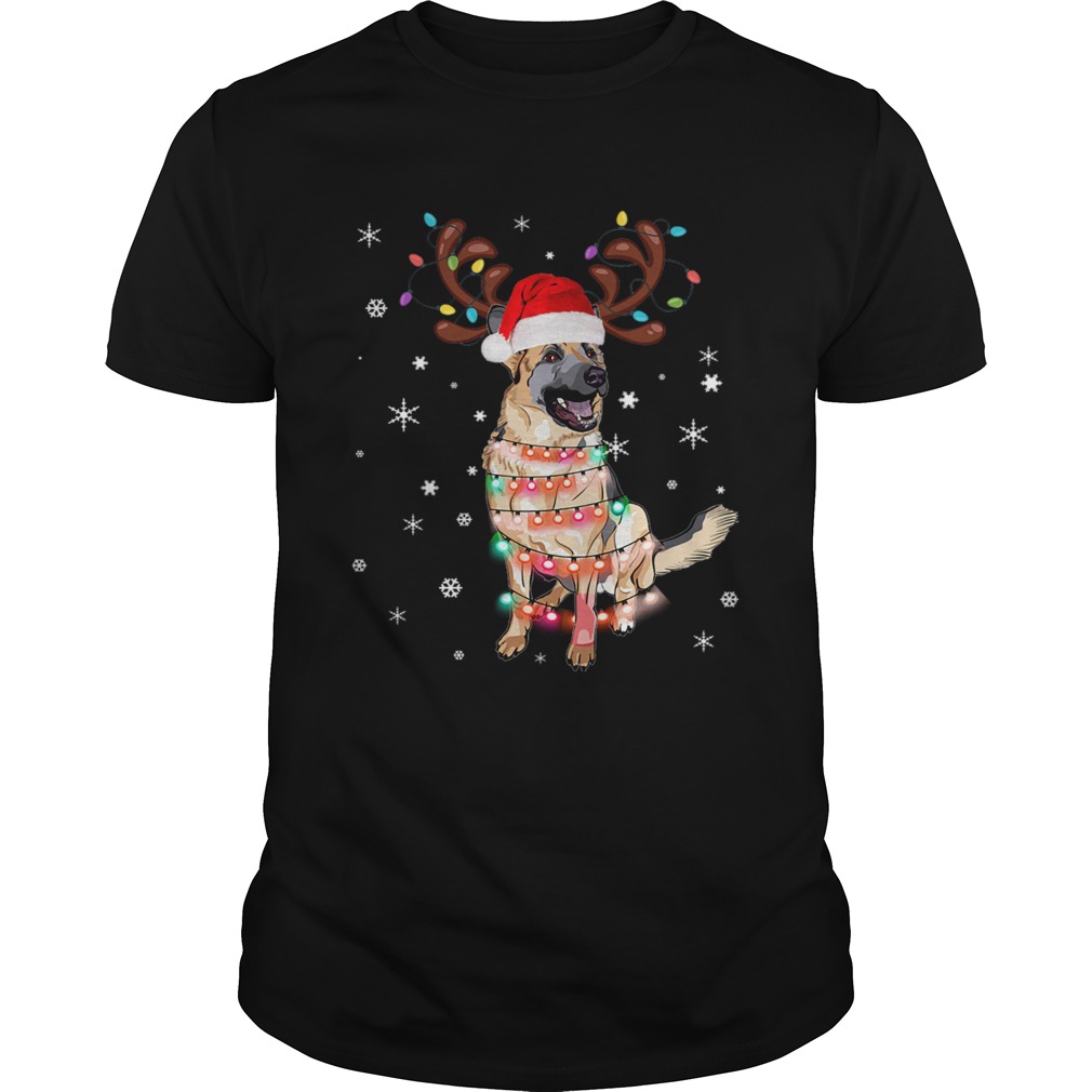 Christmas Lights Australian Shepherd Funny Dog Lovers Gift shirt