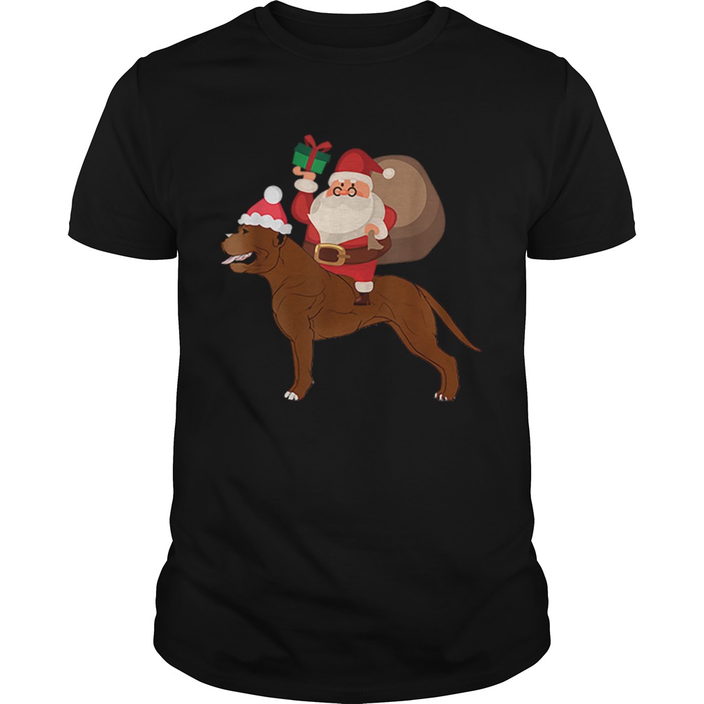 Beautiful Santa Riding Cane Corso Christmas Pajama Gift shirt