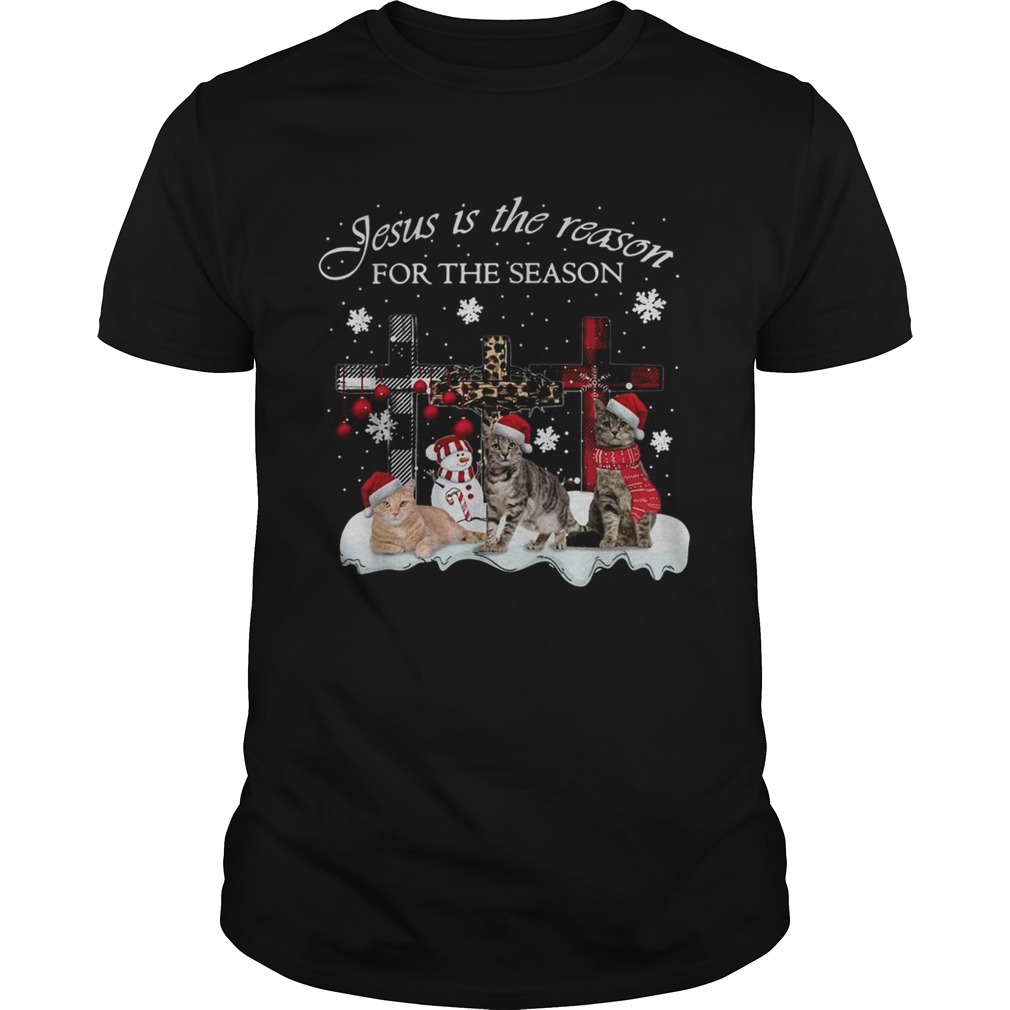 Cats Jesus is the reason for the season Christmas shirt